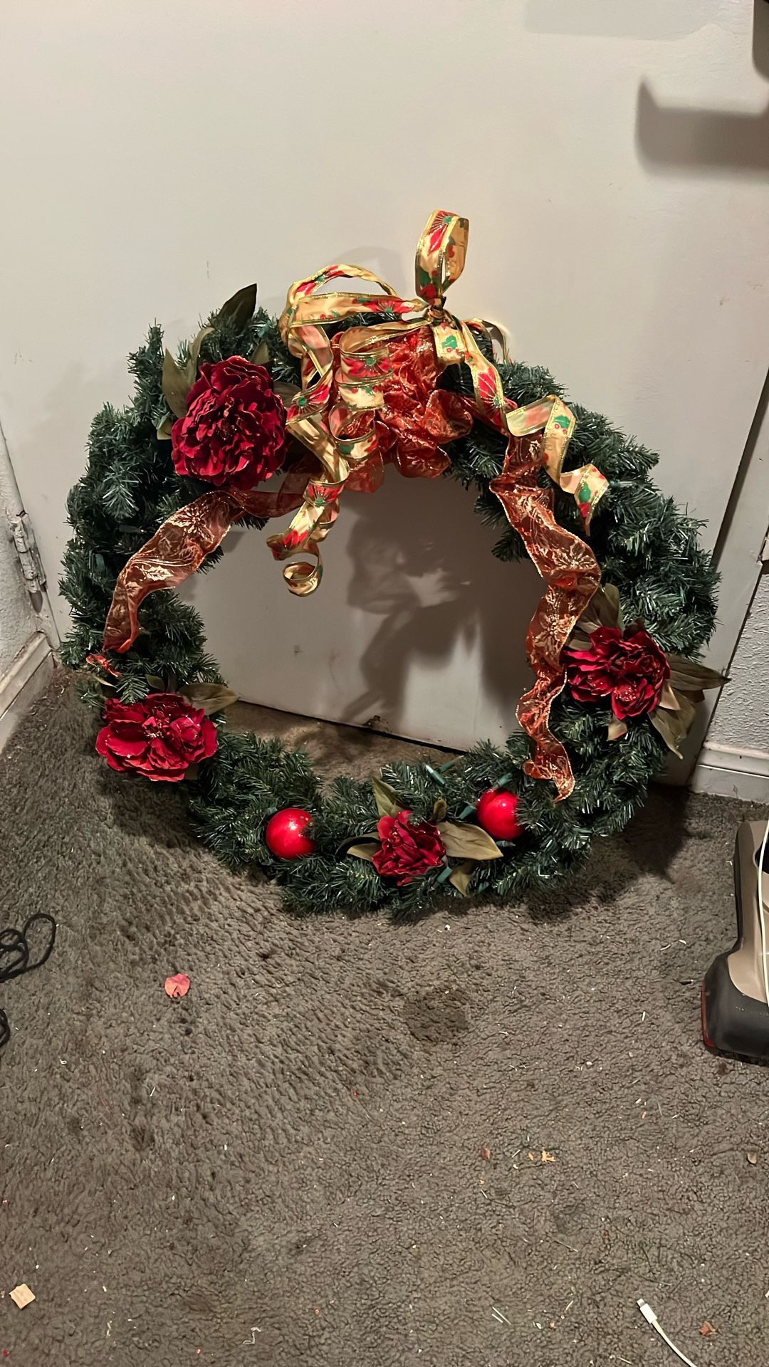 29” Pre-lit Christmas Wreath , Costco Brand , $38