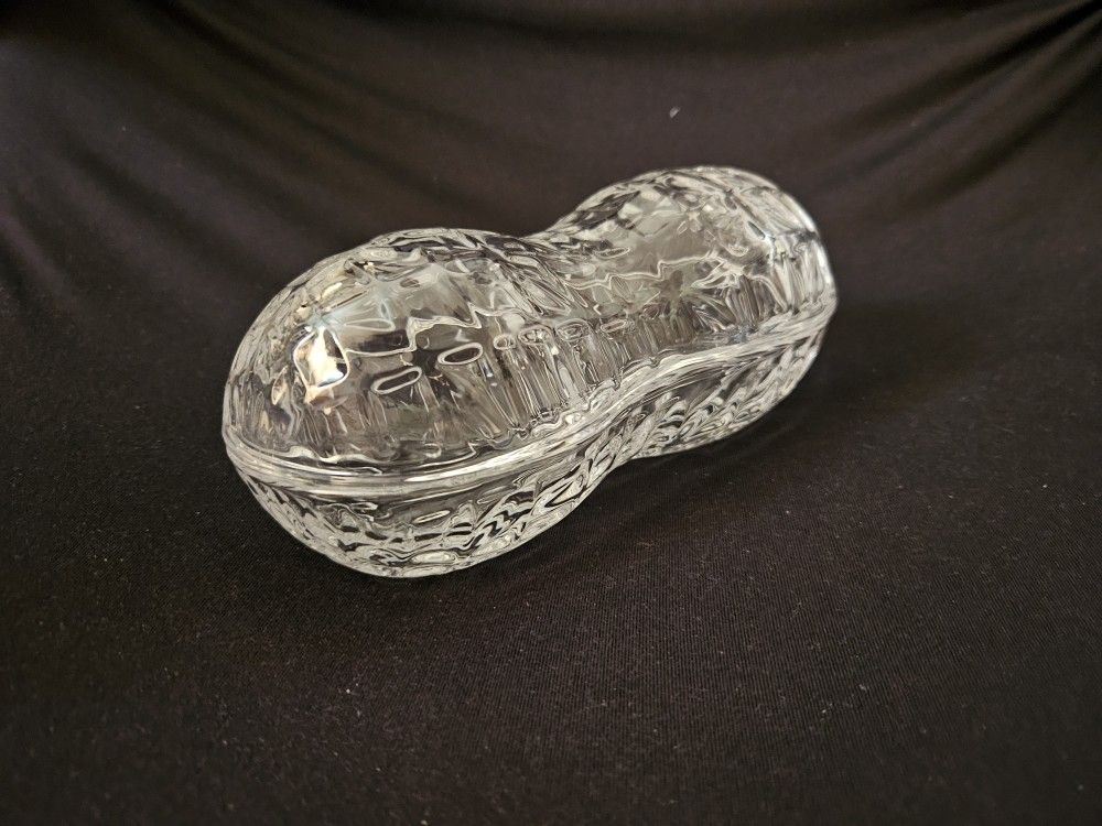 Glass Peanut-Shaped Case - Hollow, Opens in Half