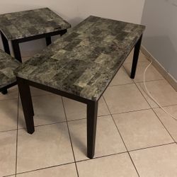 3 Piece Marble Table Set For Living Room 
