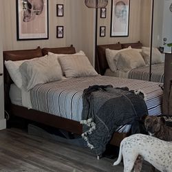 West Elm Mid Century Queen Bed