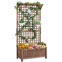 72” H wood planter raised bed