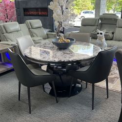 Round Marble Dining Table 