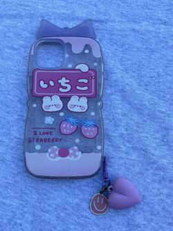 kawaii pink iphone case