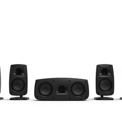 Klipsch Speakers, HT-50 Home Theatre Speaker System, 4 Satellite Speakers, and 1 Center Channel Speaker
