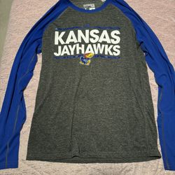 Womens Large Kansas Jayhawks Adidas Ultimate Longsleeve Tee 