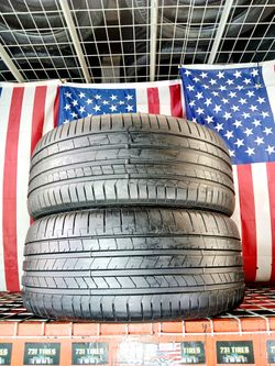 ✅ 2 Used Tires  245/40ZR21 BRIDGESTONE ALENZA RFT RUN FLAT 245/40R21 BMW MERCEDES BENZ PORSCHE INFINITI 245 40 21