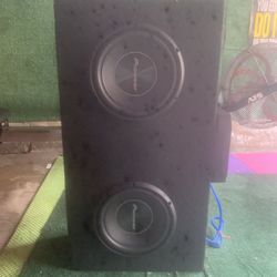 Pioneer Subwoofer + Two 10” Speakers + Wirings 
