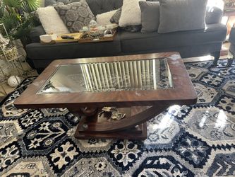 Coffee table with side table