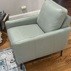 Leather occasional chair