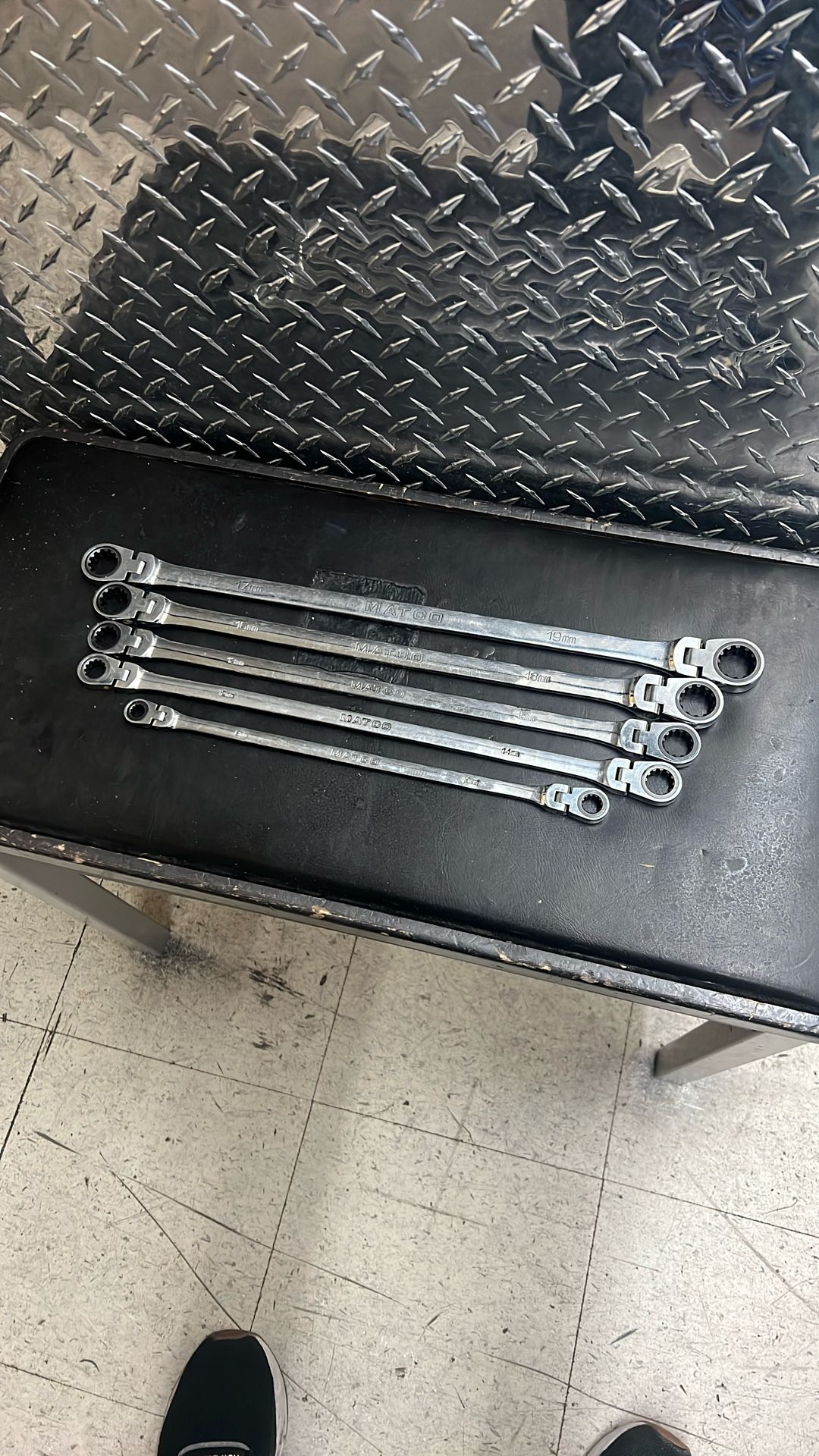 Matco SRFBXLM52TA 5pc Long Double Flex Ratcheting Wrench Set