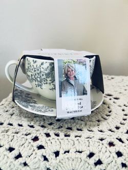 NEW Martha Stewart Everyday Cup and Saucer Set