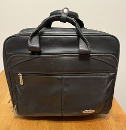 Wheeled Leather Briefcase