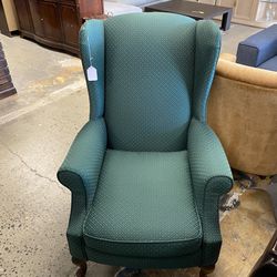Green Wingback Accent Arm Chair