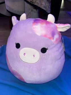 NEW Squishmallow “Suri” Pastel Cow Plush – 16” (Tie-Dye Unicorn Cow) 🐮💜