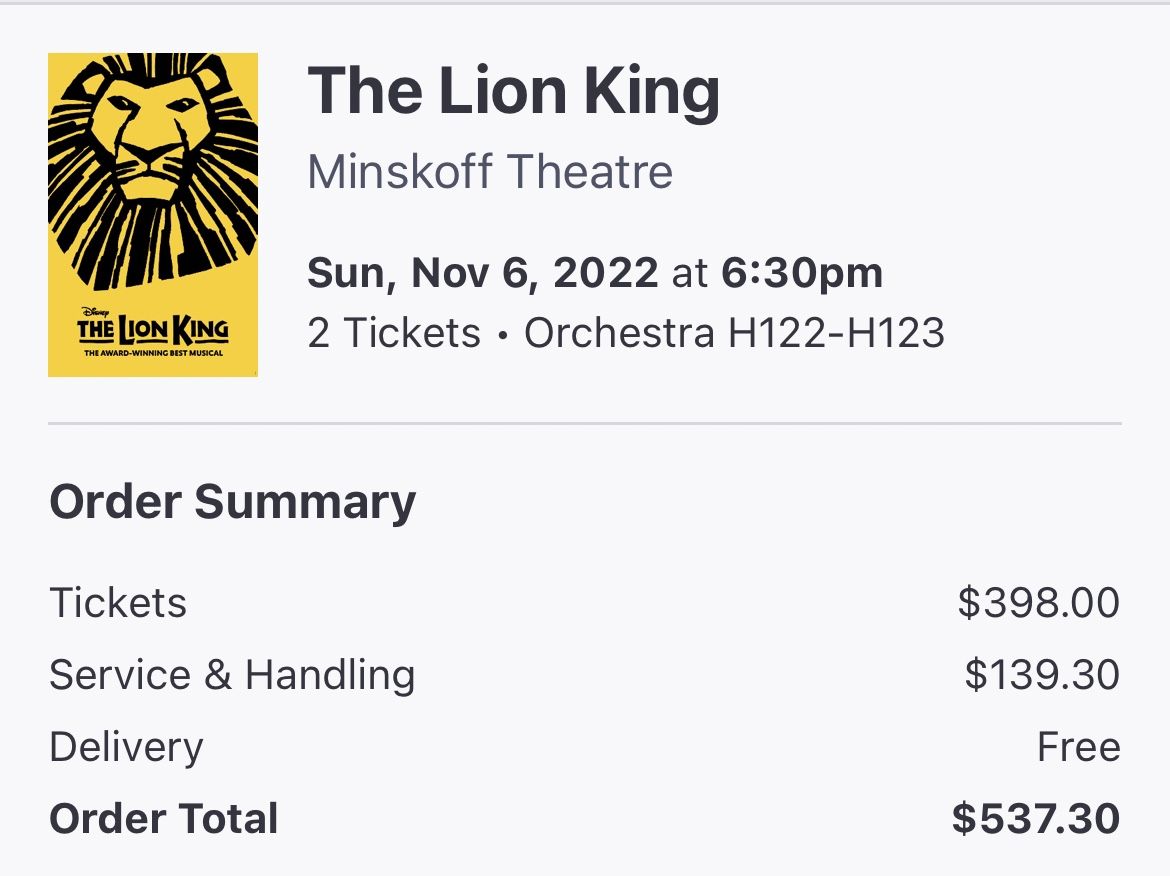 Lion King Broadway