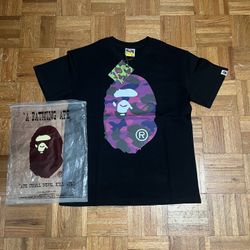 BAPE Purple Camp Tee Size medium 