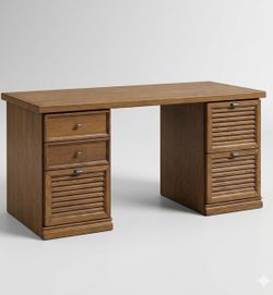 ‼️BALLARD DESIGNS solid wood,  HIGH END, double-pedestal EXECUTIVE DESK  ‼️PLEASE, CHECK MY OTHER LISTINGS AND FOLLOW