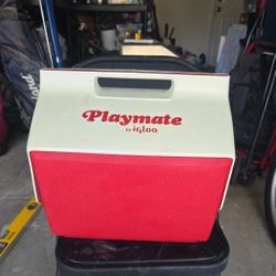 Vintage Little Playmate by Igloo Personal Cooler Red and White 