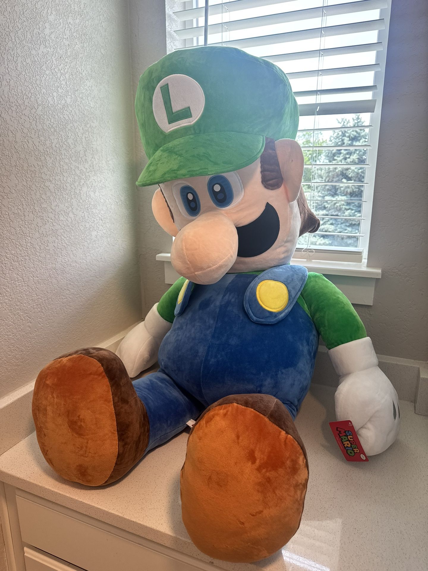 $100. New 4 Feet Tall Nintendo Luigi Plush. New With Tags.