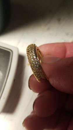 DIAMONDS ( Bella luce) set in 925 silver dipped in 14 carat gold