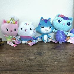 Gabby’s Dollhouse Plush Lot Cakey Cat CatRat Mercat Kitty Fairy