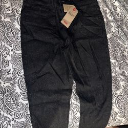 Black Glitter Levis