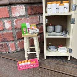 American Girl Doll Kitchen Set With Table And Chairs