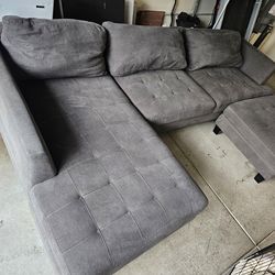 Grey cloth couch