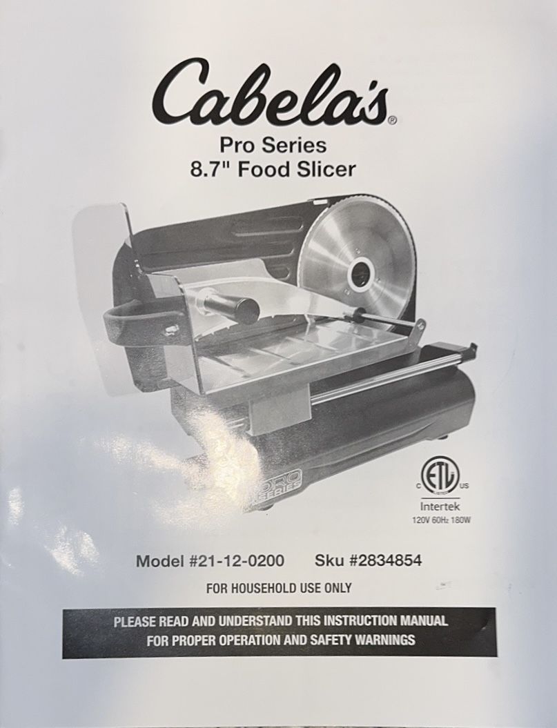 Cabela’s Pro Series 8.7” Food Slicer