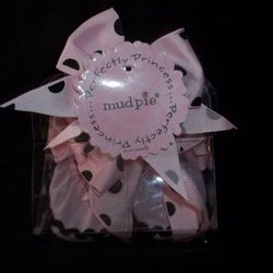 NIB Boutique Mud Pie Baby Girls Size 0-6M "Perfectly Princess" Booties