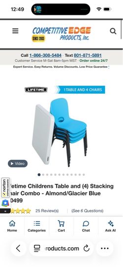 Kids lifetime table and chairs