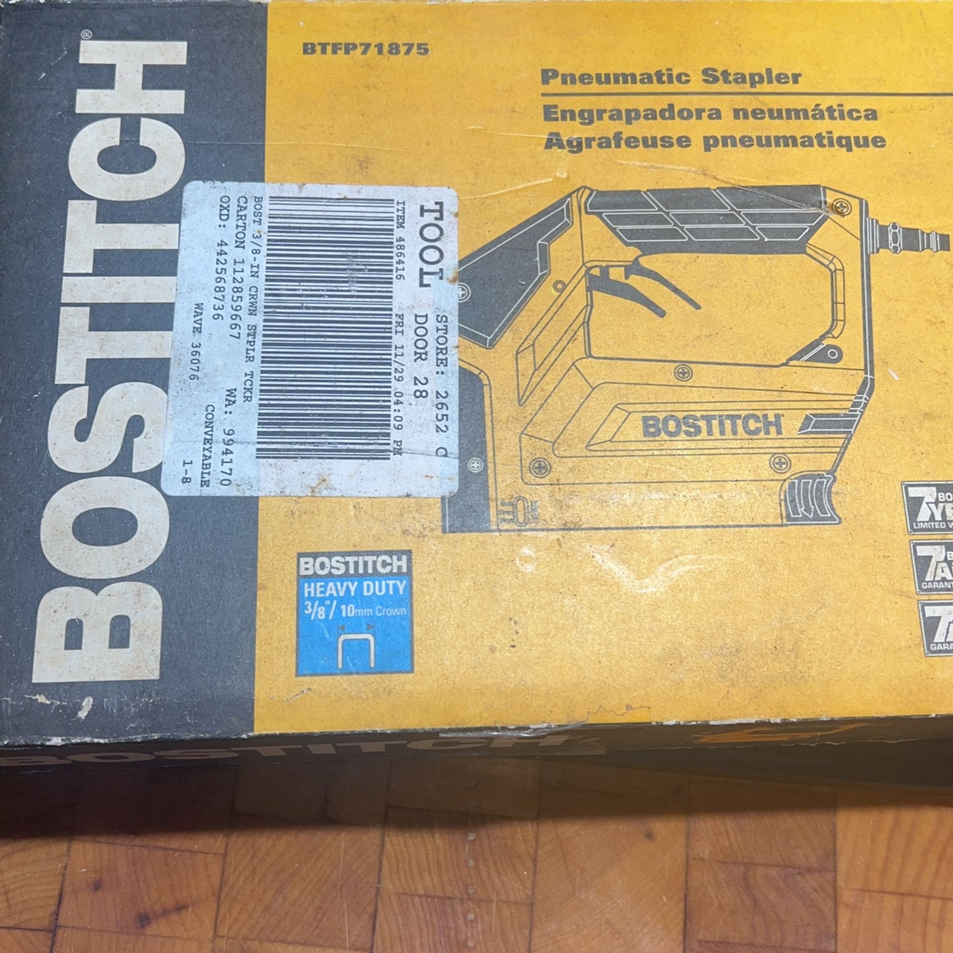 Bostich Pneumatic (air) Stapler