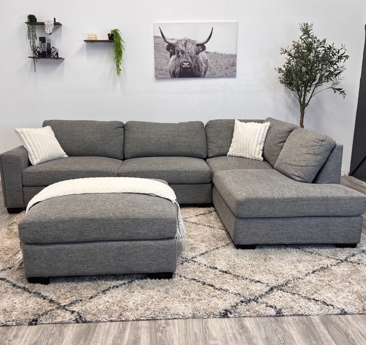 Gray Sectional Couch - Free Delivery 