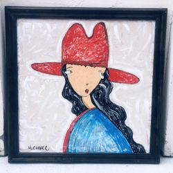 Cool Acrylic Painting 38” X 38” 250 Dlls 