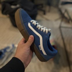 Vans Old Skool Pro Shoes-Classic Blue/Gum