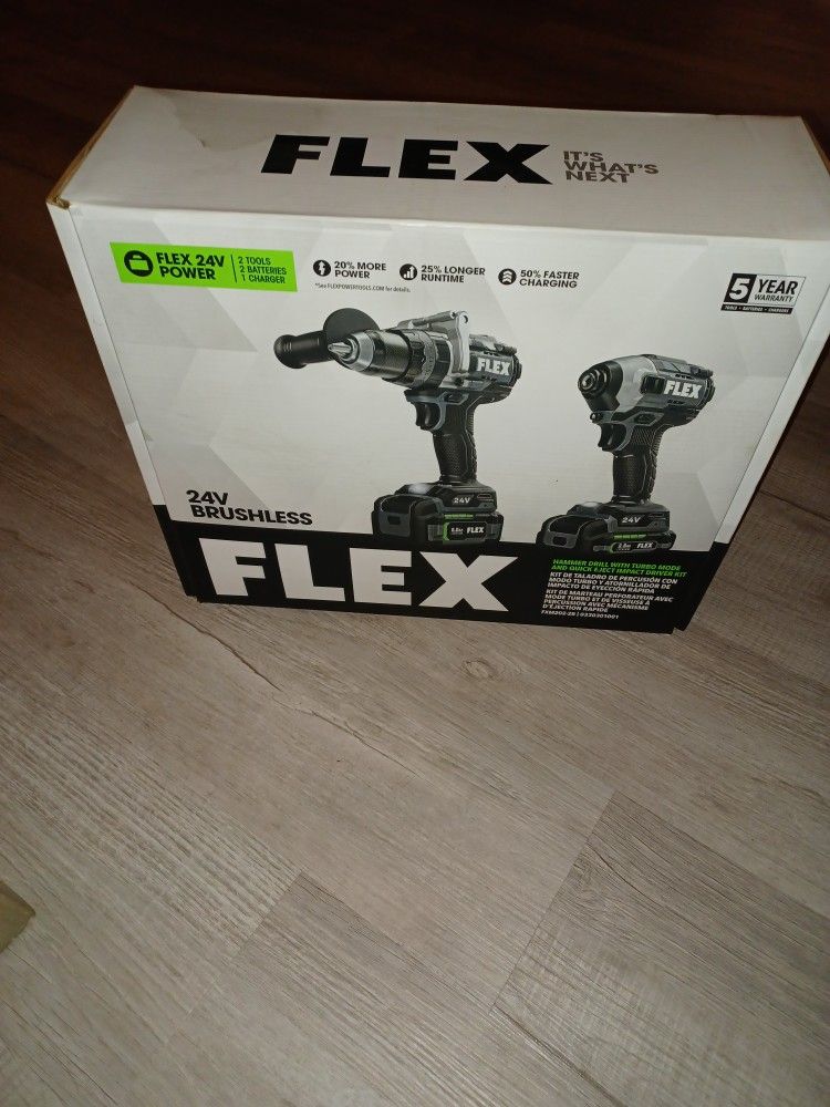 Flex Hammer Drill With Turbo Mod And Quick Eject Impact Driver Kit