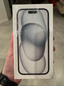 Apple iPhone 15 - 128 GB - Black, still sealed in box.