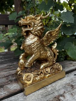 Fengshui Kylin Chi-lin Qilin Unicorn Beast Statue