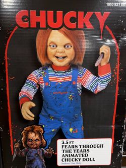 3.5 Ft ANIMATED CHUCKY DOLL Halloween Animatronic Halloween decoration