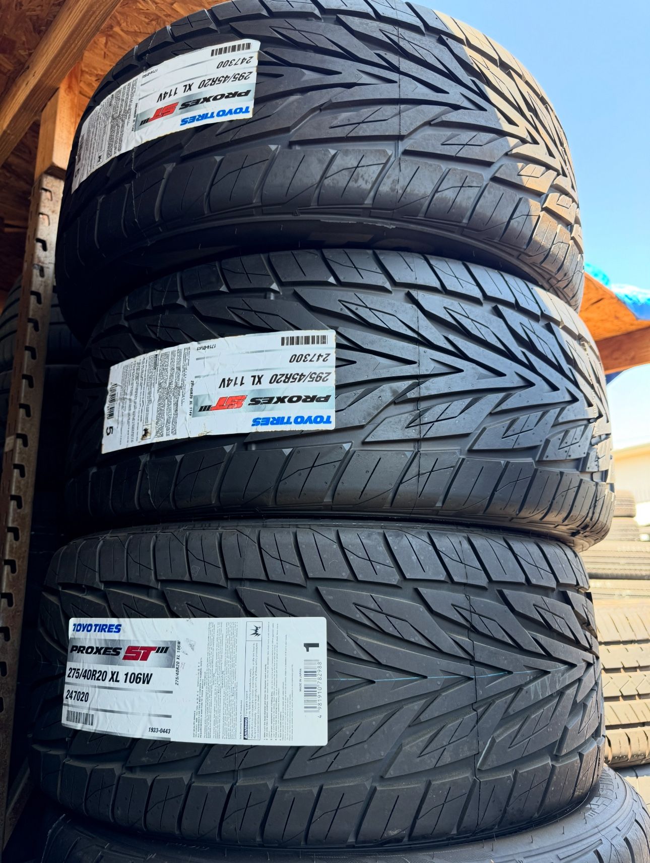 New Toyo 275/40R20 Proxes STIII Tires