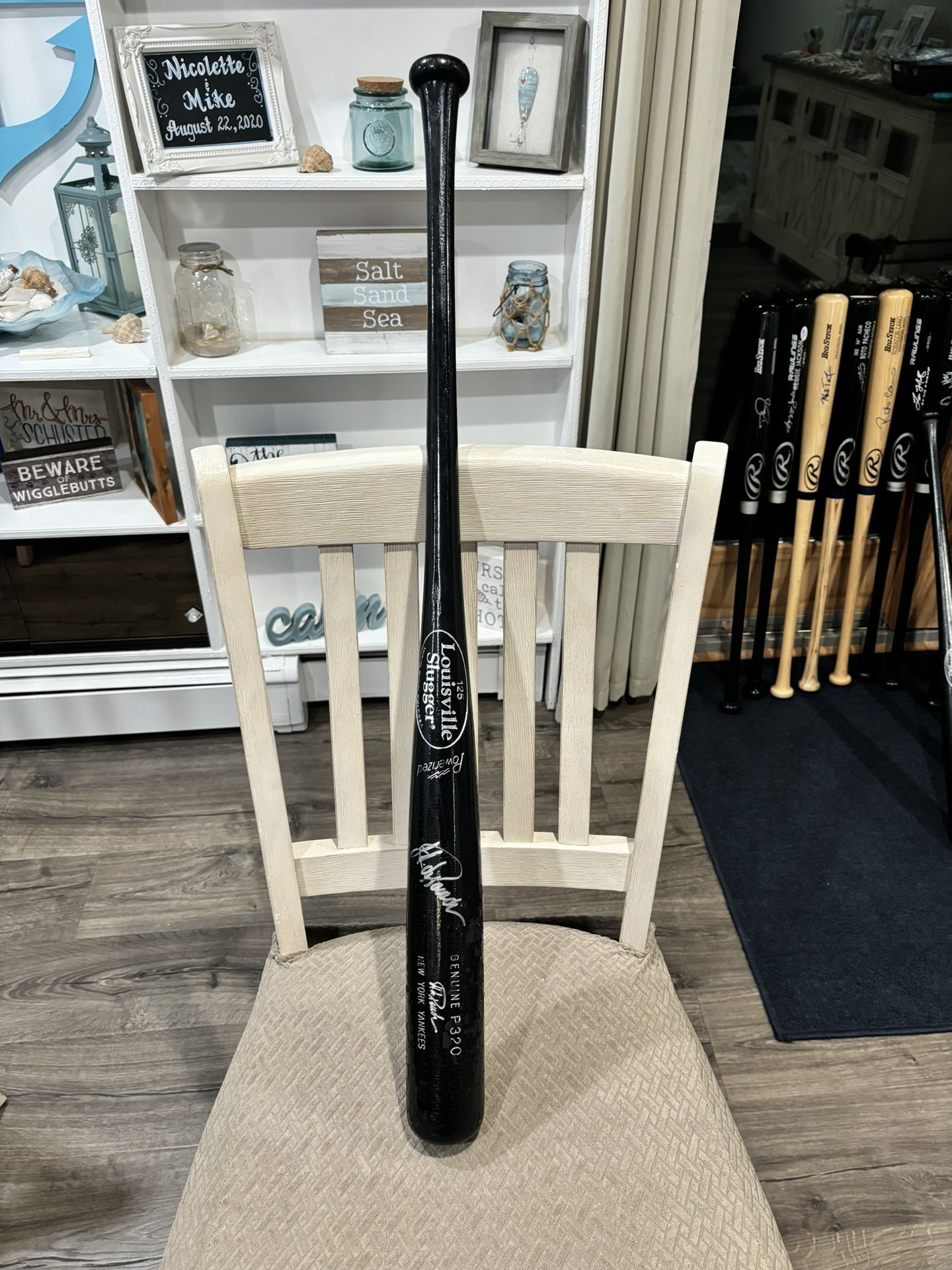 Jorge Posada Autographed Bat With Coa