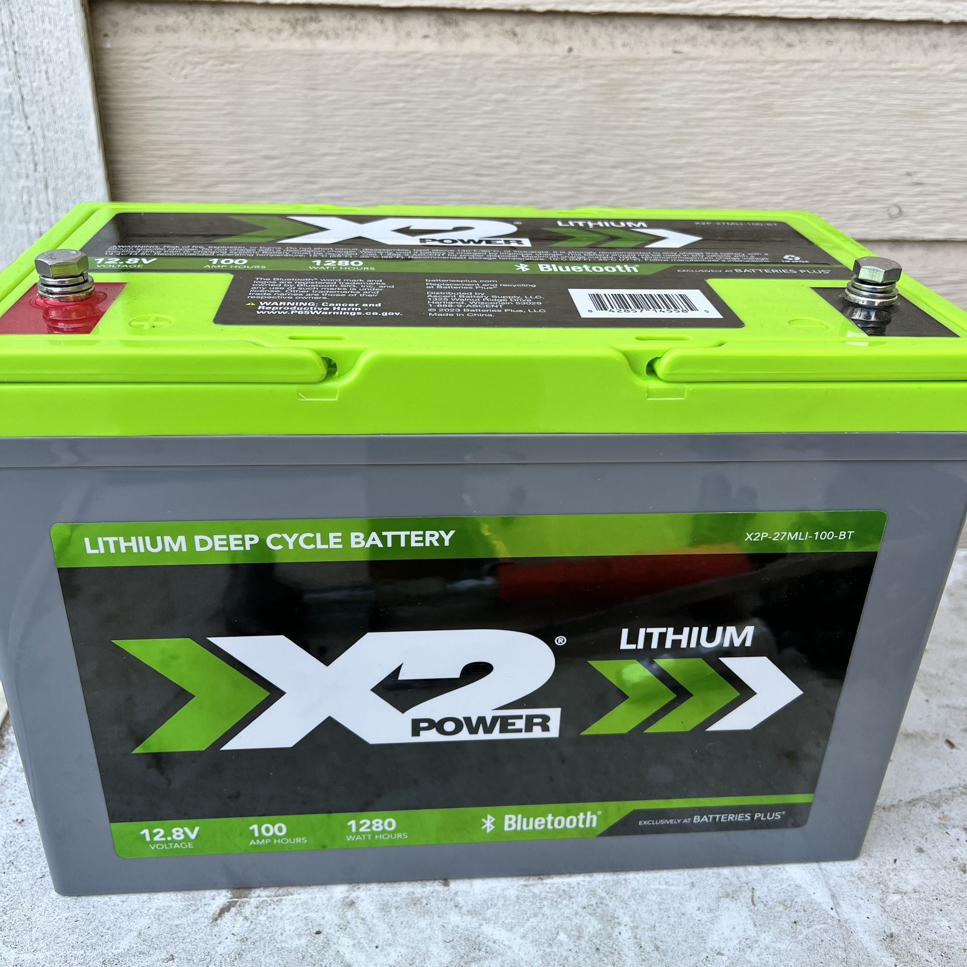 X2 Power Lithium Deep Cycle Battery 12.8v