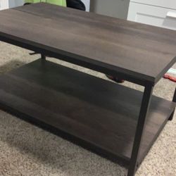 Smoked Oak Wood Coffee Table 