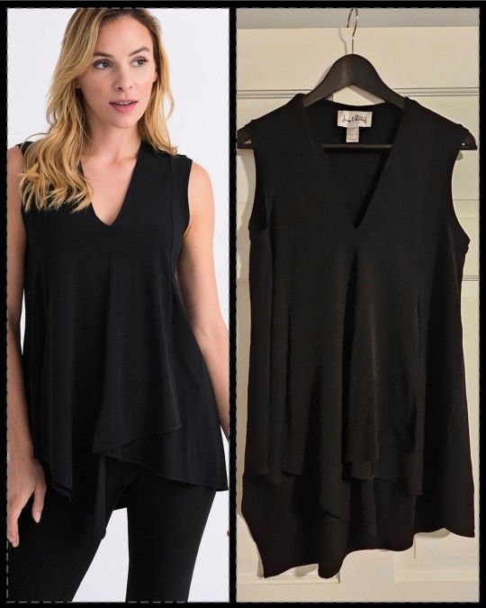 Designer Asymmetric Sleeveless Tunic Top