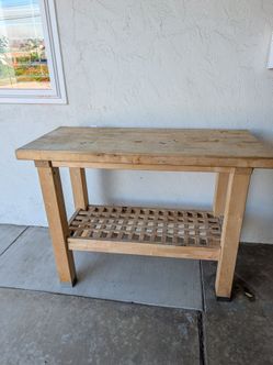 Crate and Barrel - Kitchen Butcher Block Island