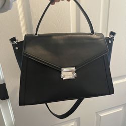 Michael Kors Large Black Leather Purse bag satchel 