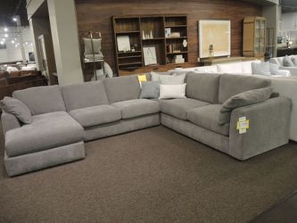 Sklar Peppler Left Facing 4 PC Sectional - Gray | L-Shaped Couch | Corner Couch