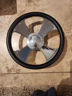 Chrome steering wheel