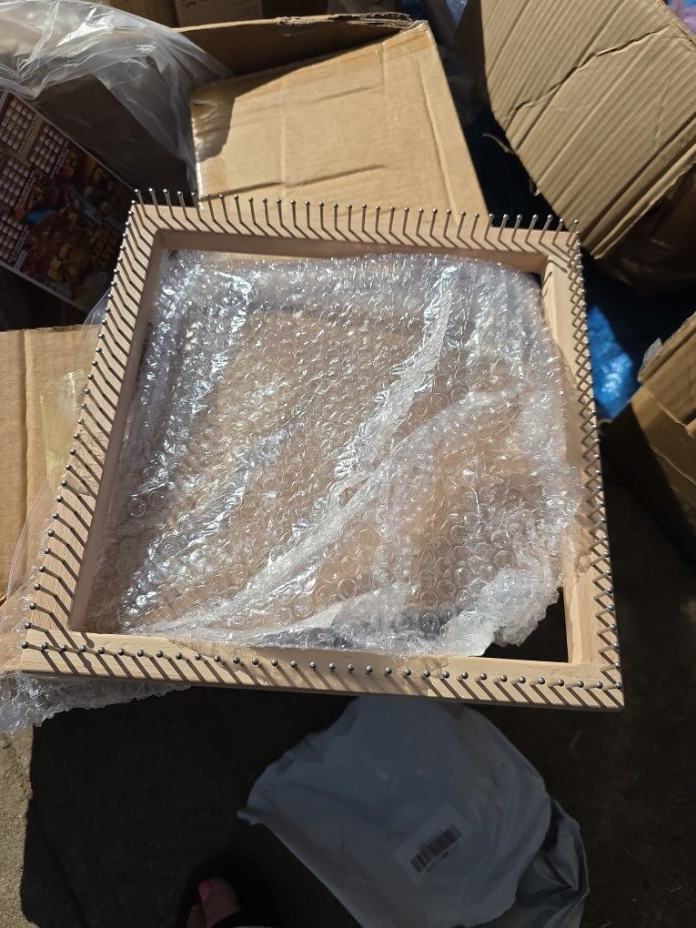 Wooden Knitting Loom Square Weaving Board for DIY Craft