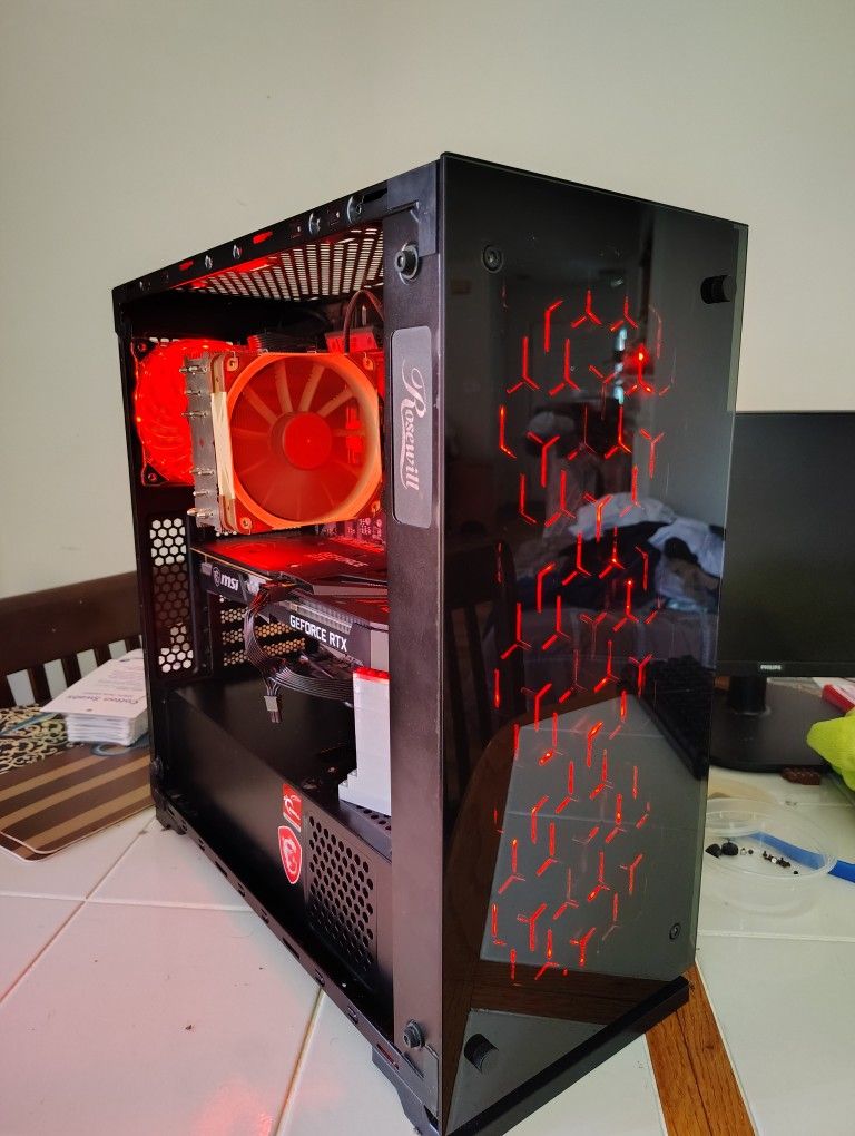 🎮 Ryzen 7 5800X + RTX 3060 Ti Gaming PC – Dual SSD, Noctua NH-U12S, Wi-Fi 6, RGB Build – Windows 11 Installed